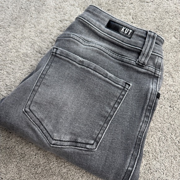 Kut From the Kloth Women's 8 Gray Black Raw Hem Skinny Jeans - Picture 1 of 6